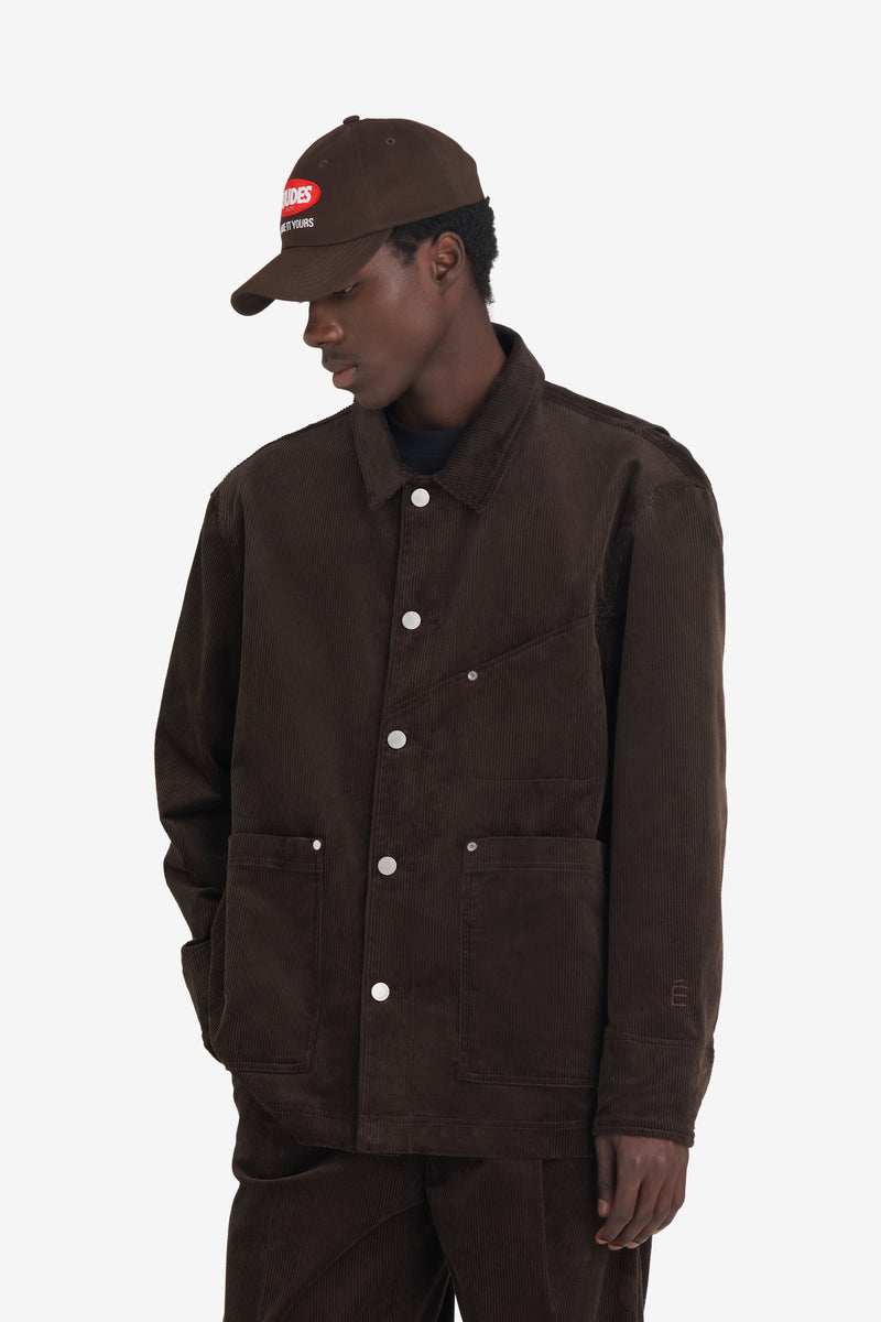 WORKER CORDUROY JACKET DK BROWN 2