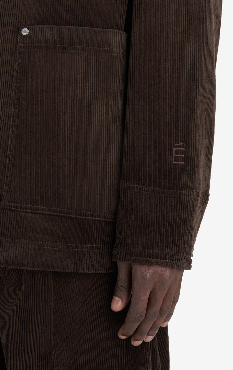 ETUDES STUDIO WORKER CORD JACKET DARK BROWN 6