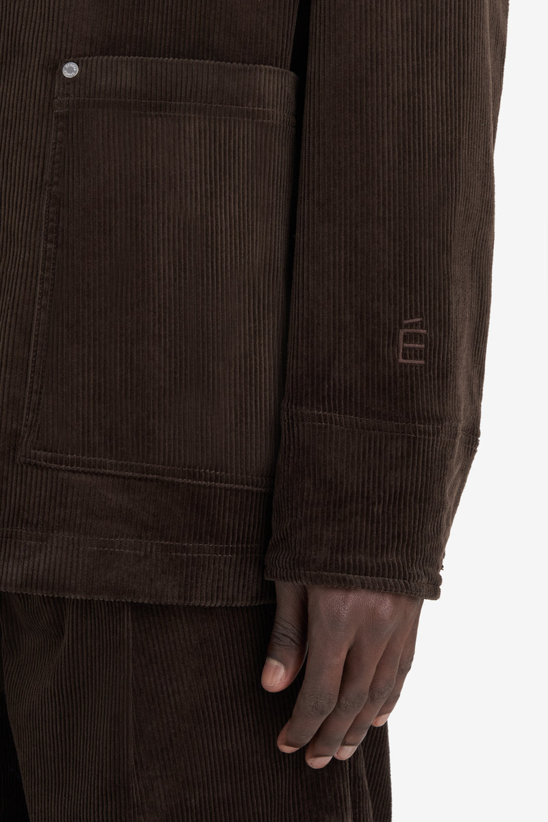 WORKER CORDUROY JACKET DK BROWN 6