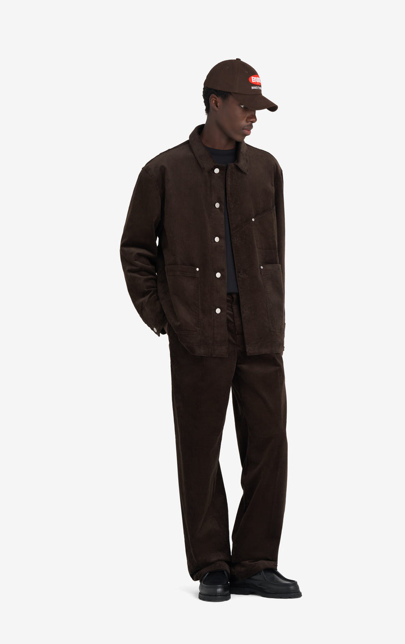 ETUDES STUDIO WORKER CORD JACKET DARK BROWN 4