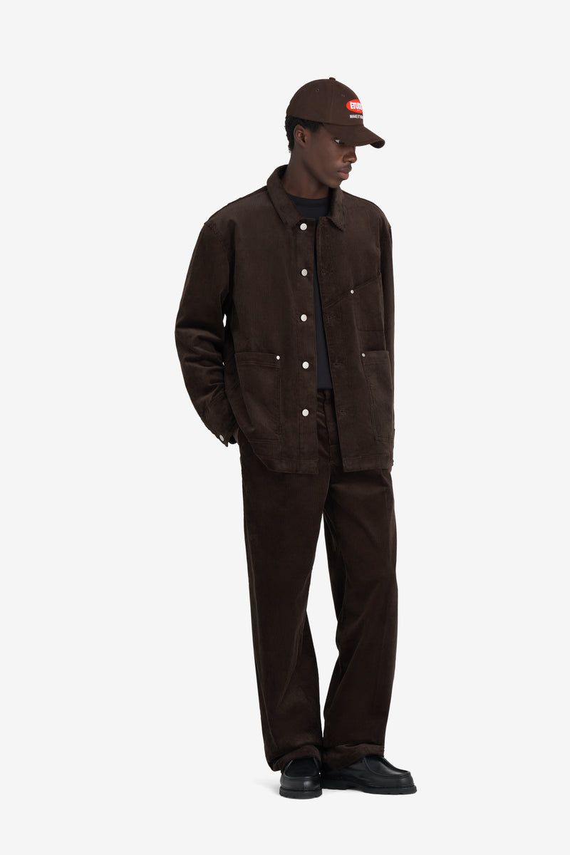 WORKER CORDUROY JACKET DK BROWN 4