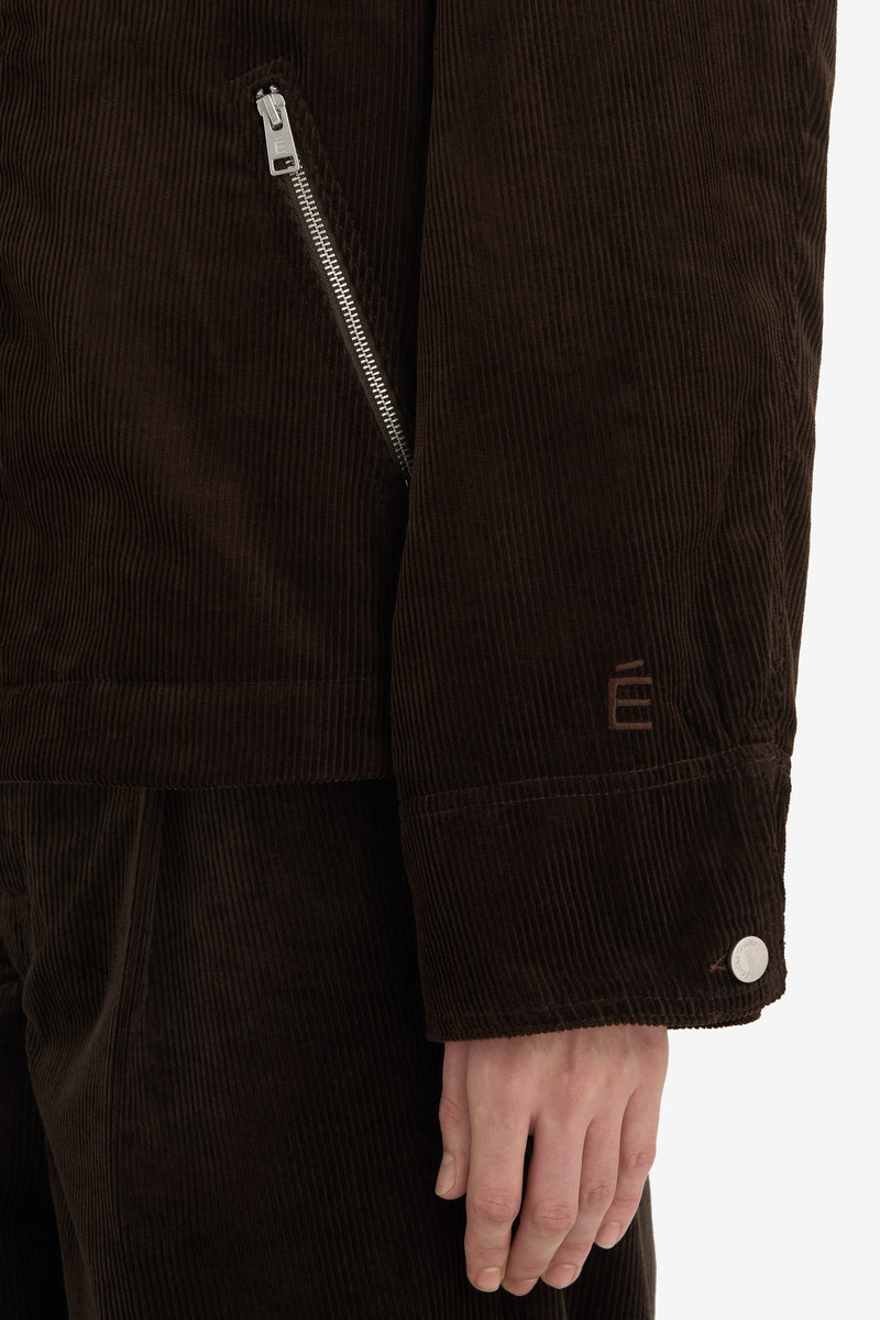 BOXY ZIPPED JACKET DK BROWN 7