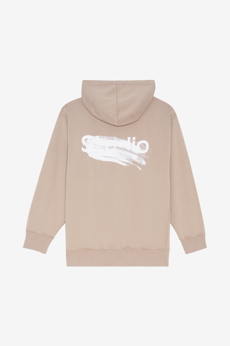 RELAX HOODIE SMUDGED BEIGE 4
