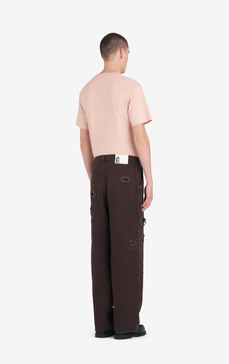 ETUDES STUDIO LOOSE CARPENTER PANT DARK BROWN 4