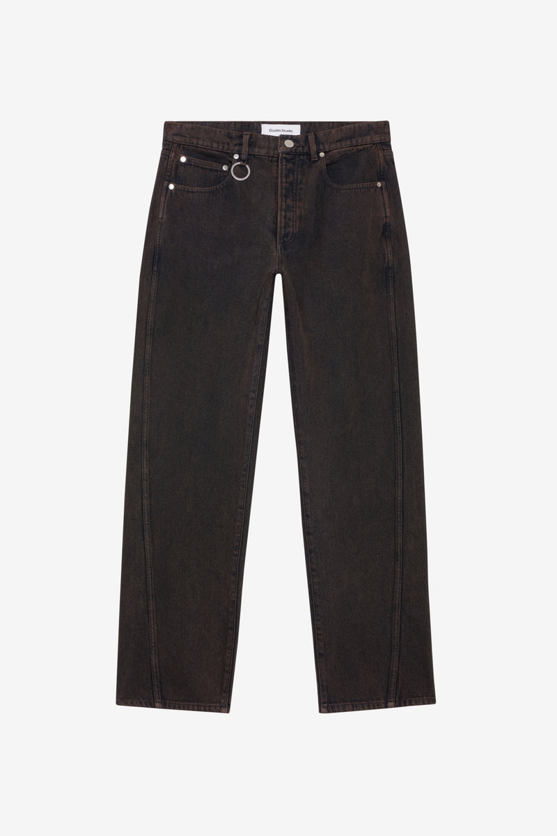 REGULAR JEANS TWIST DK BROWN 1