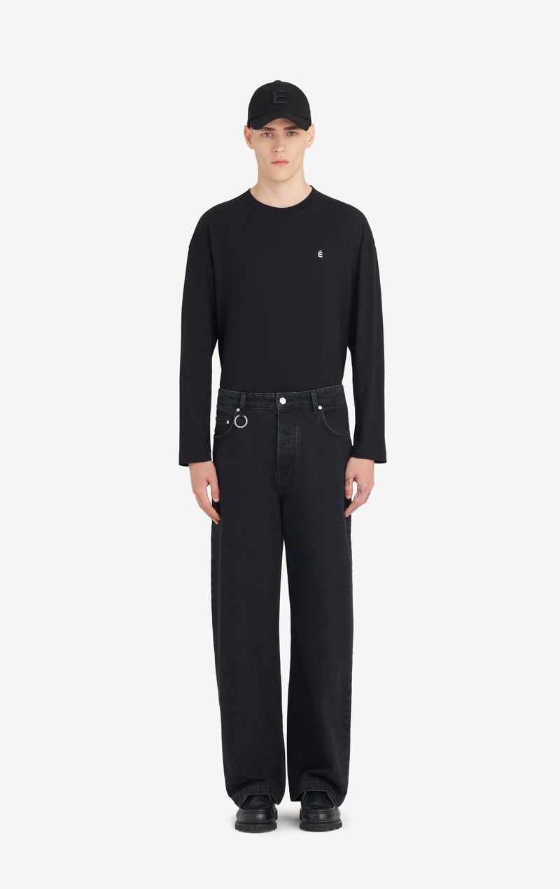 ETUDES STUDIO LOOSE JEANS PANT BLACK 3