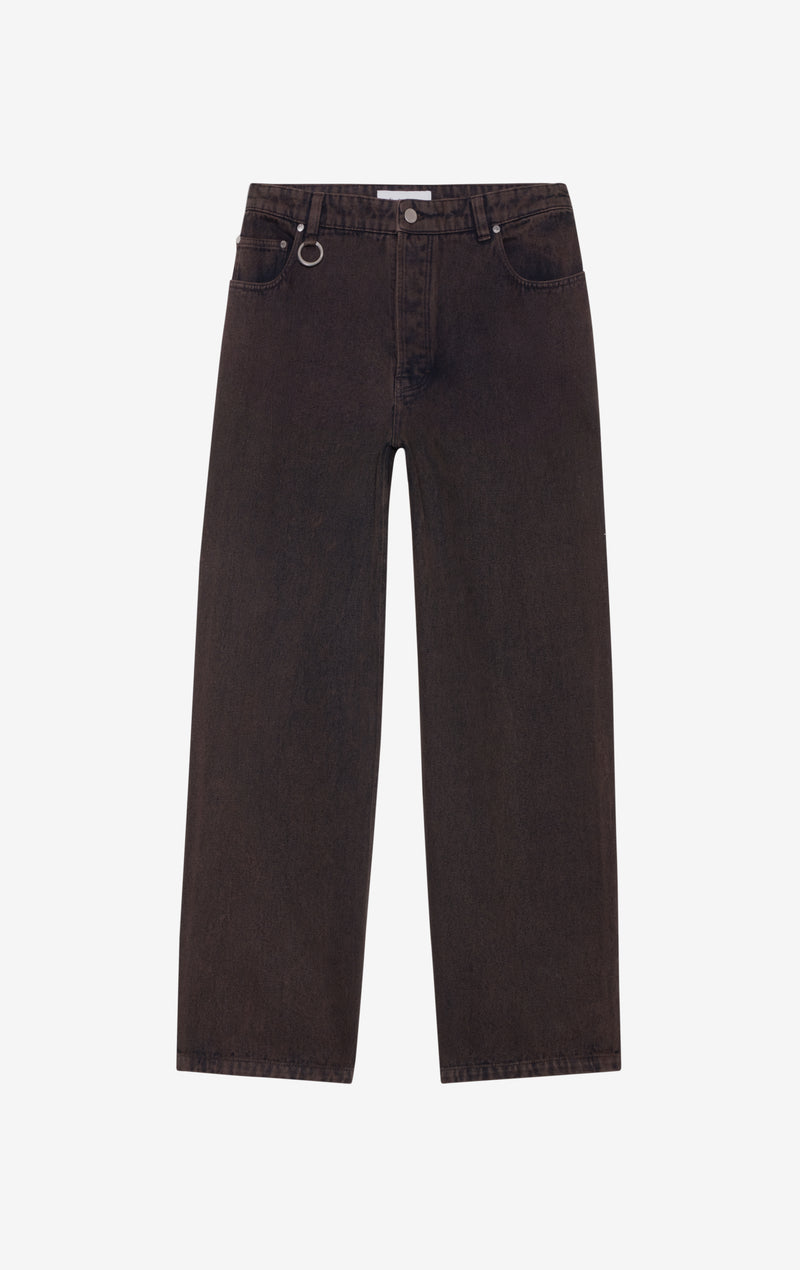 ETUDES STUDIO LOOSE JEANS PANT DARK BROWN 1
