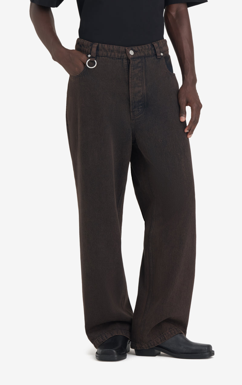 ETUDES STUDIO LOOSE JEANS PANT DARK BROWN 2