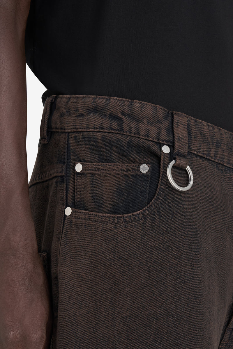 LOOSE JEANS PANT DK BROWN 8