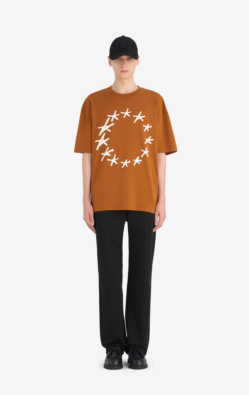 RELAX T-SHIRT STARS XXS / CAMEL