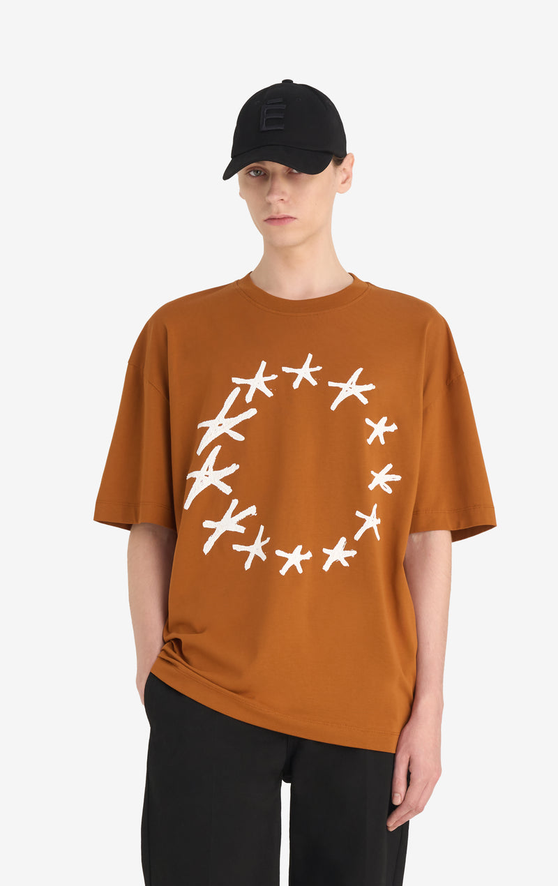 RELAX T-SHIRT STARS XXS / CAMEL