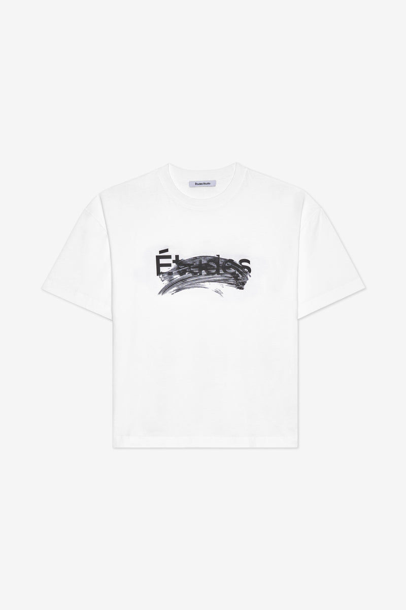RELAX T-SHIRT SMUDGED LOGO WHITE 1