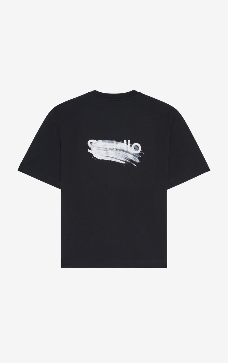 ETUDES STUDIO RELAX T-SHIRT SMUDGED LOGO BLACK 2