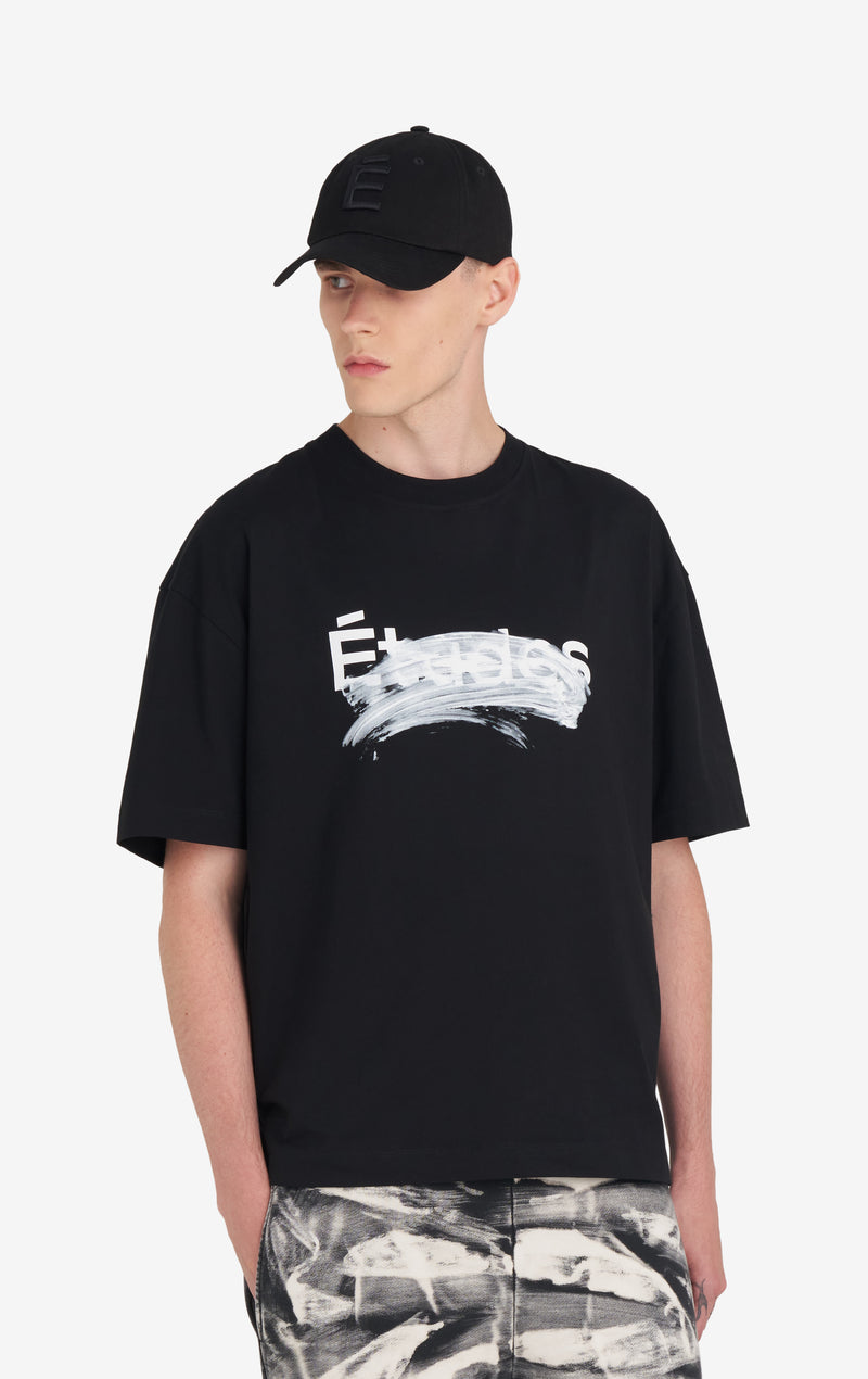 ETUDES STUDIO RELAX T-SHIRT SMUDGED LOGO BLACK 3