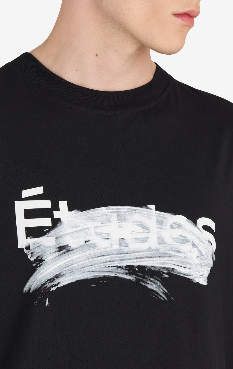 ETUDES STUDIO RELAX T-SHIRT SMUDGED LOGO BLACK 6