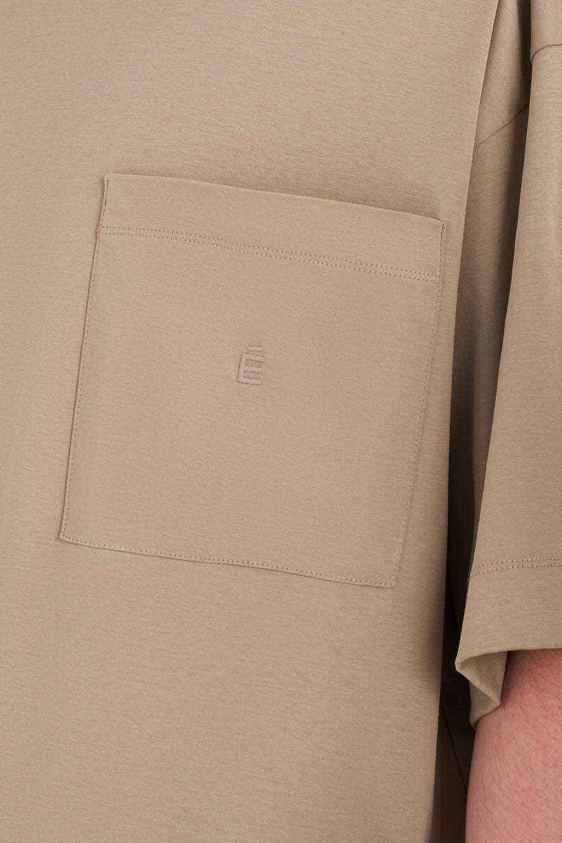 OVERSIZED POCKET T-SHIRT É BEIGE 8