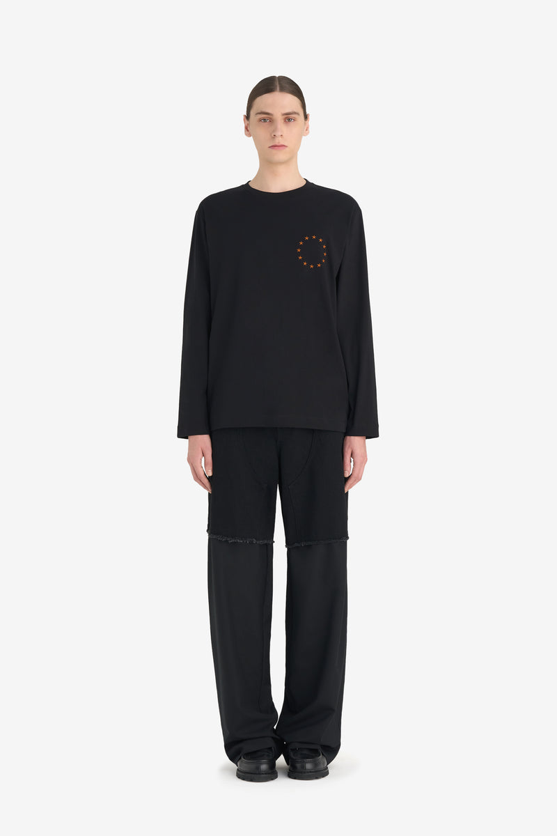 REGULAR T-SHIRT LONG SHIRT EUROPA BLACK 3