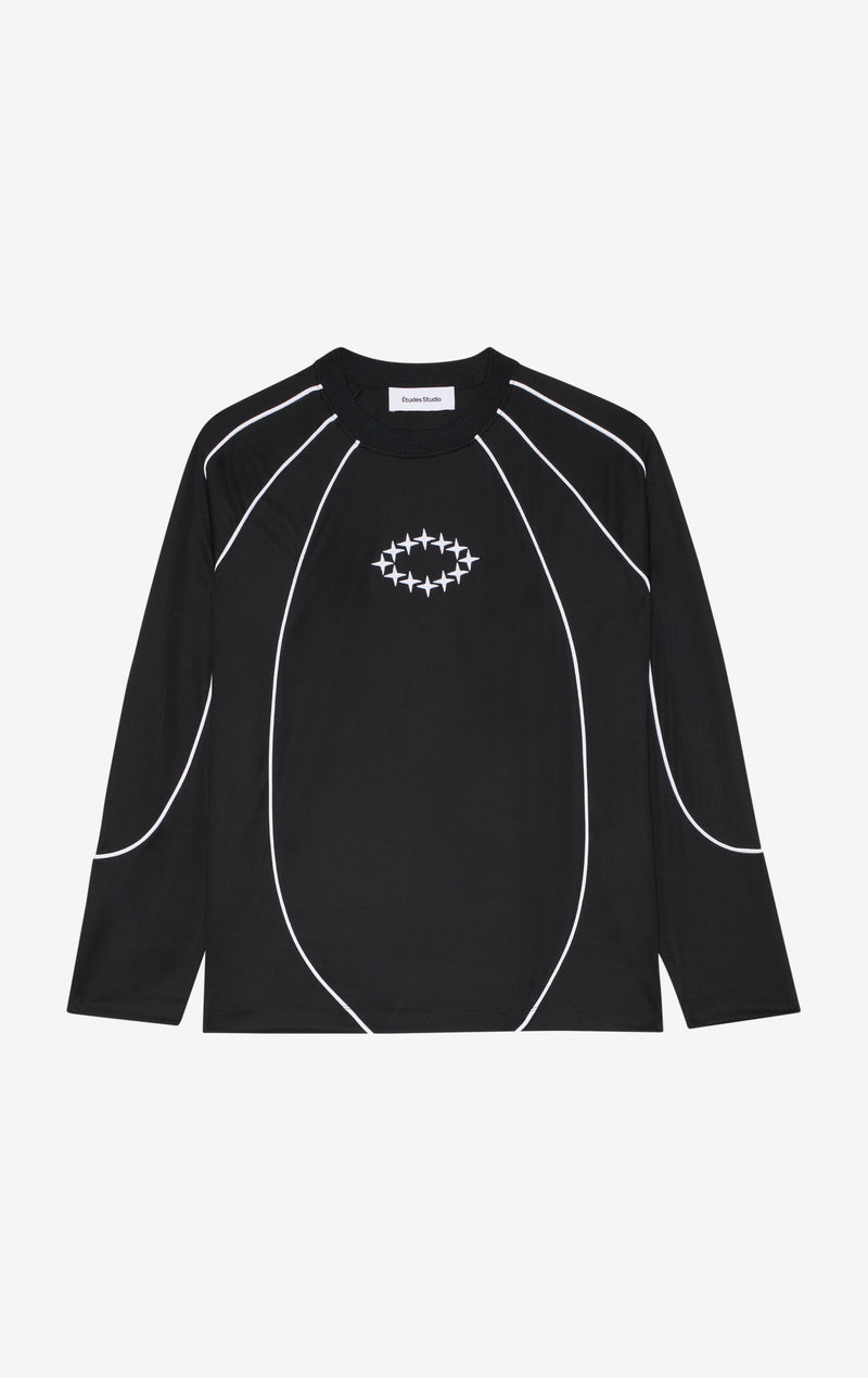 ETUDES STUDIO SOCCER LONG SLEEVE T-SHIRT PIQUE BLACK 1
