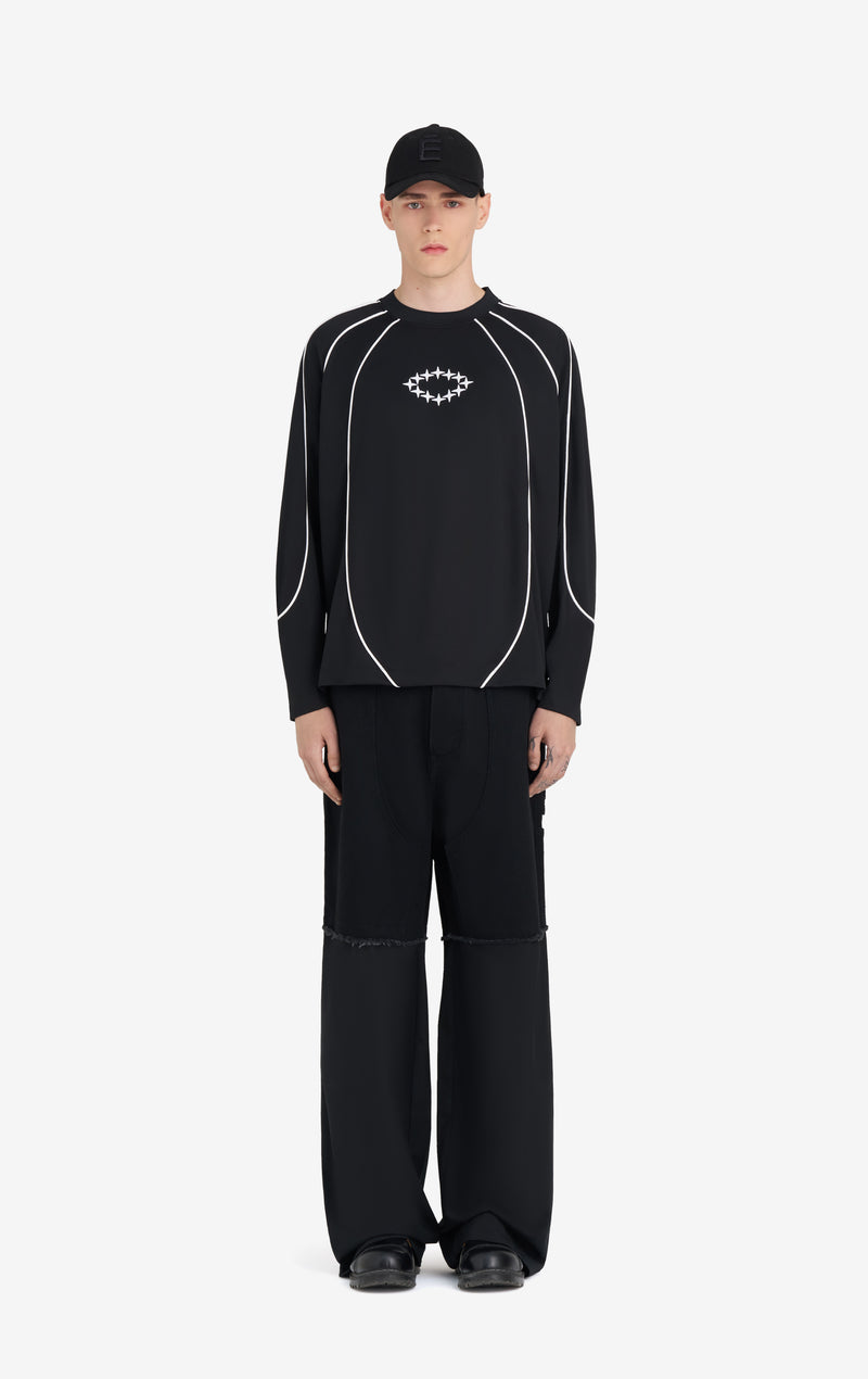 ETUDES STUDIO SOCCER LONG SLEEVE T-SHIRT PIQUE BLACK 3