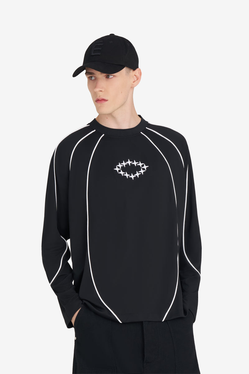 ETUDES STUDIO SOCCER LONG SLEEVE T-SHIRT PIQUE BLACK 2