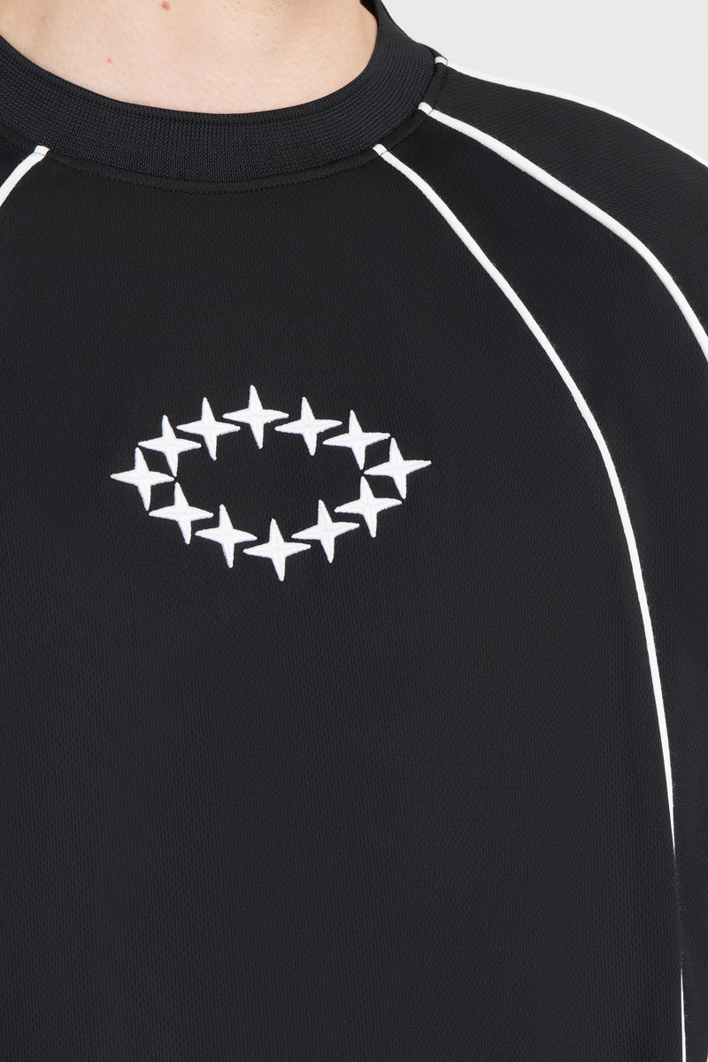 SOCCER LONG SLEEVES T-SHIRT PIQUE BLACK 8