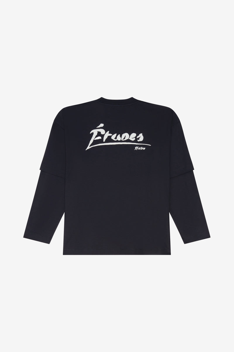 ETUDES STUDIO DOUBLE SLEEVES T-SHIRT SIGNED BLACK 2