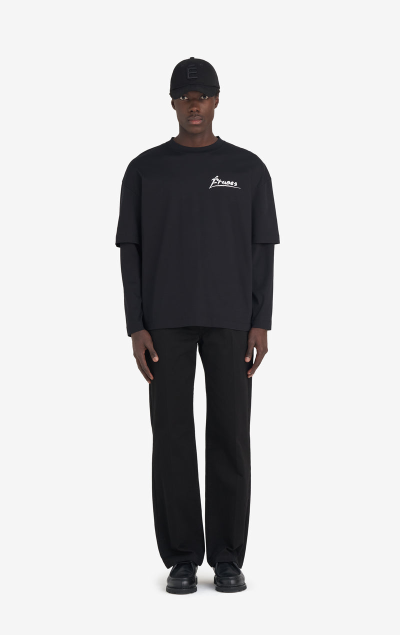 ETUDES STUDIO DOUBLE SLEEVES T-SHIRT SIGNED BLACK 4