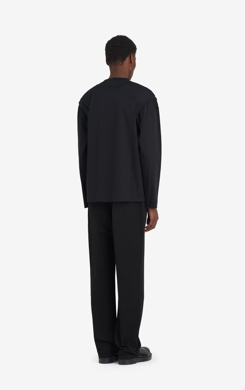 ETUDES STUDIO HYBRID T-SHIRT LONG SLEEVE UNIVERSITY BLACK 4
