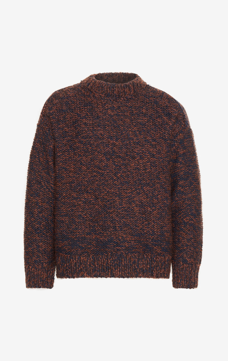 ROUND NECK MARLED T1 / RUST