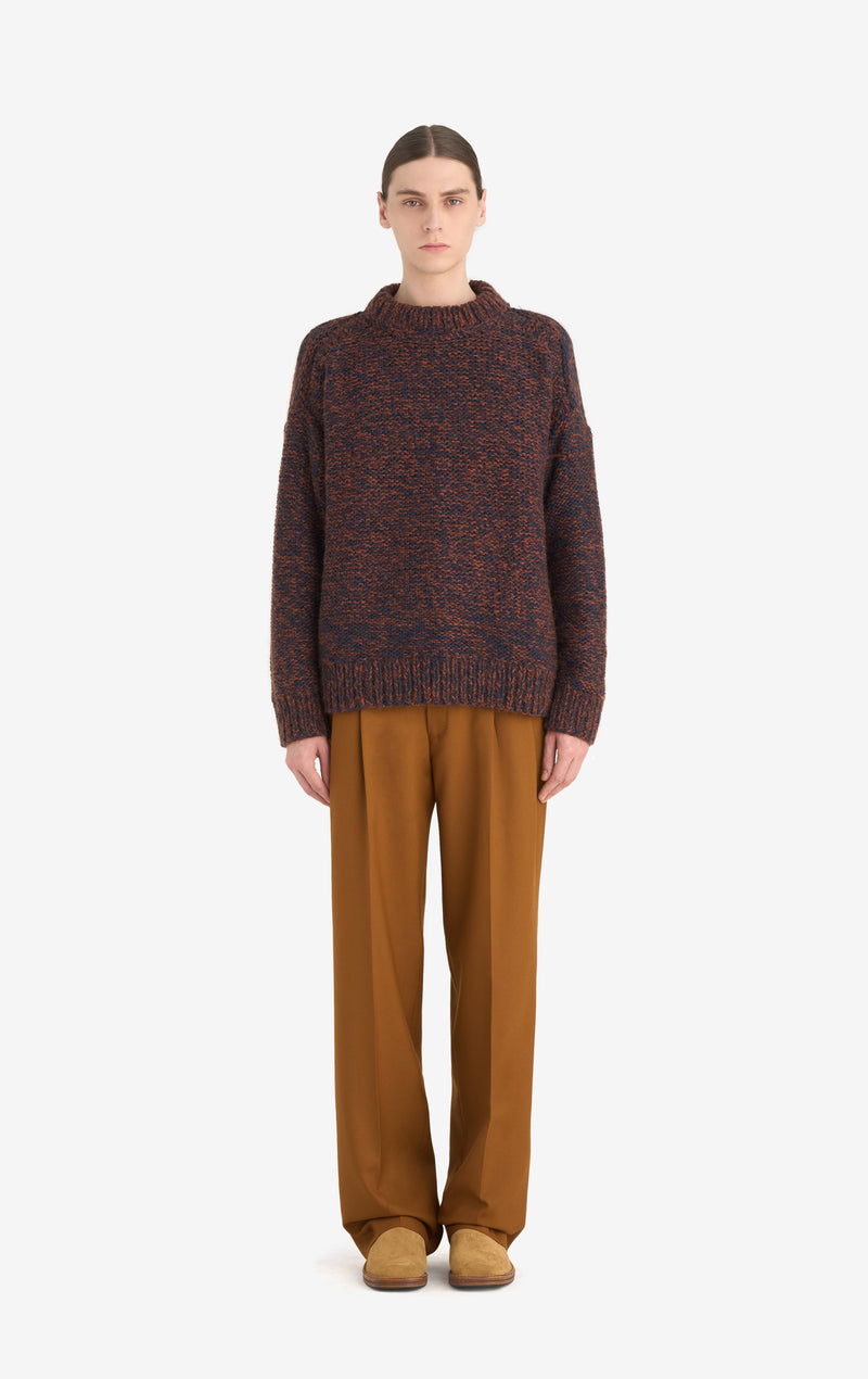 ROUND NECK MARLED T1 / RUST