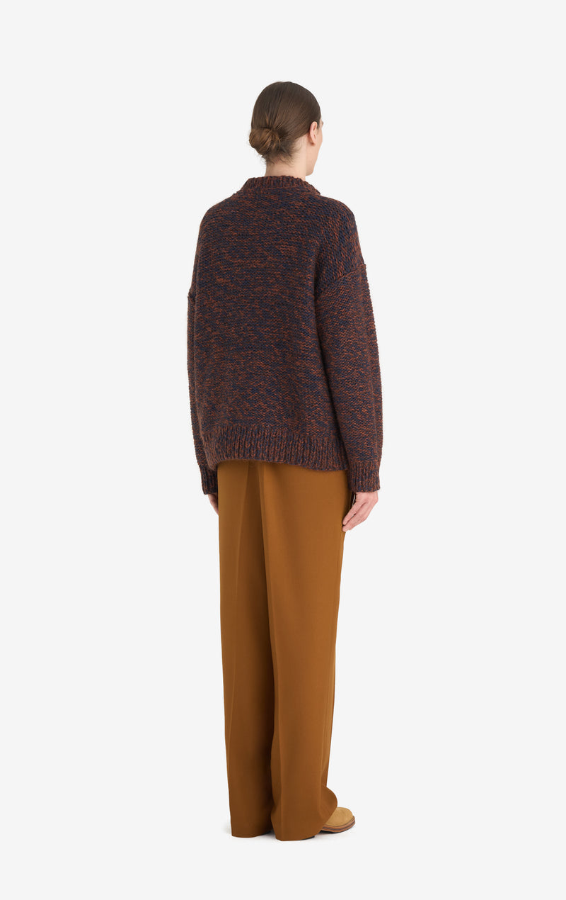 ROUND NECK MARLED T1 / RUST