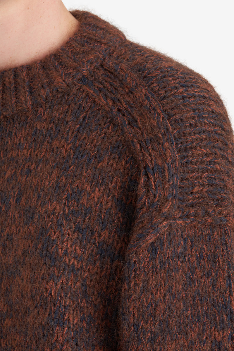 ROUND NECK MARLED RUST 4