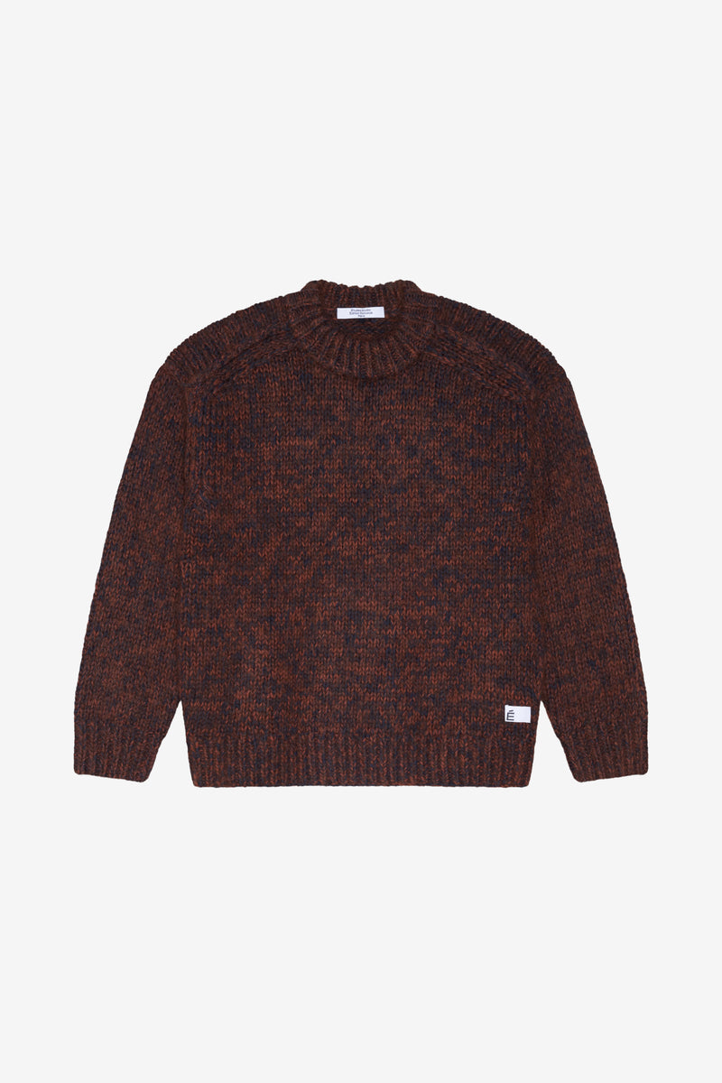 ROUND NECK MARLED RUST 1