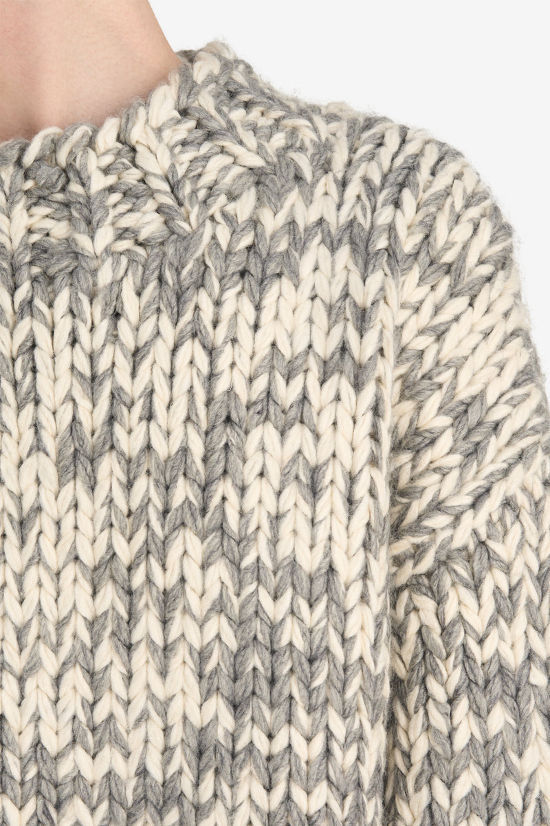 CHUNKY HAND KNIT IVORY 5