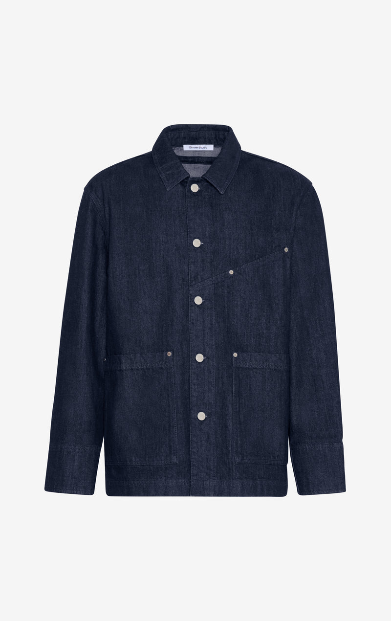WORKER RAW DENIM JACKET 42 / INDIGO