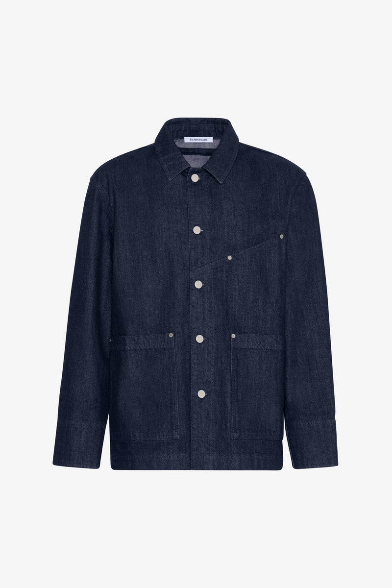 WORKER RAW DENIM JACKET INDIGO 1