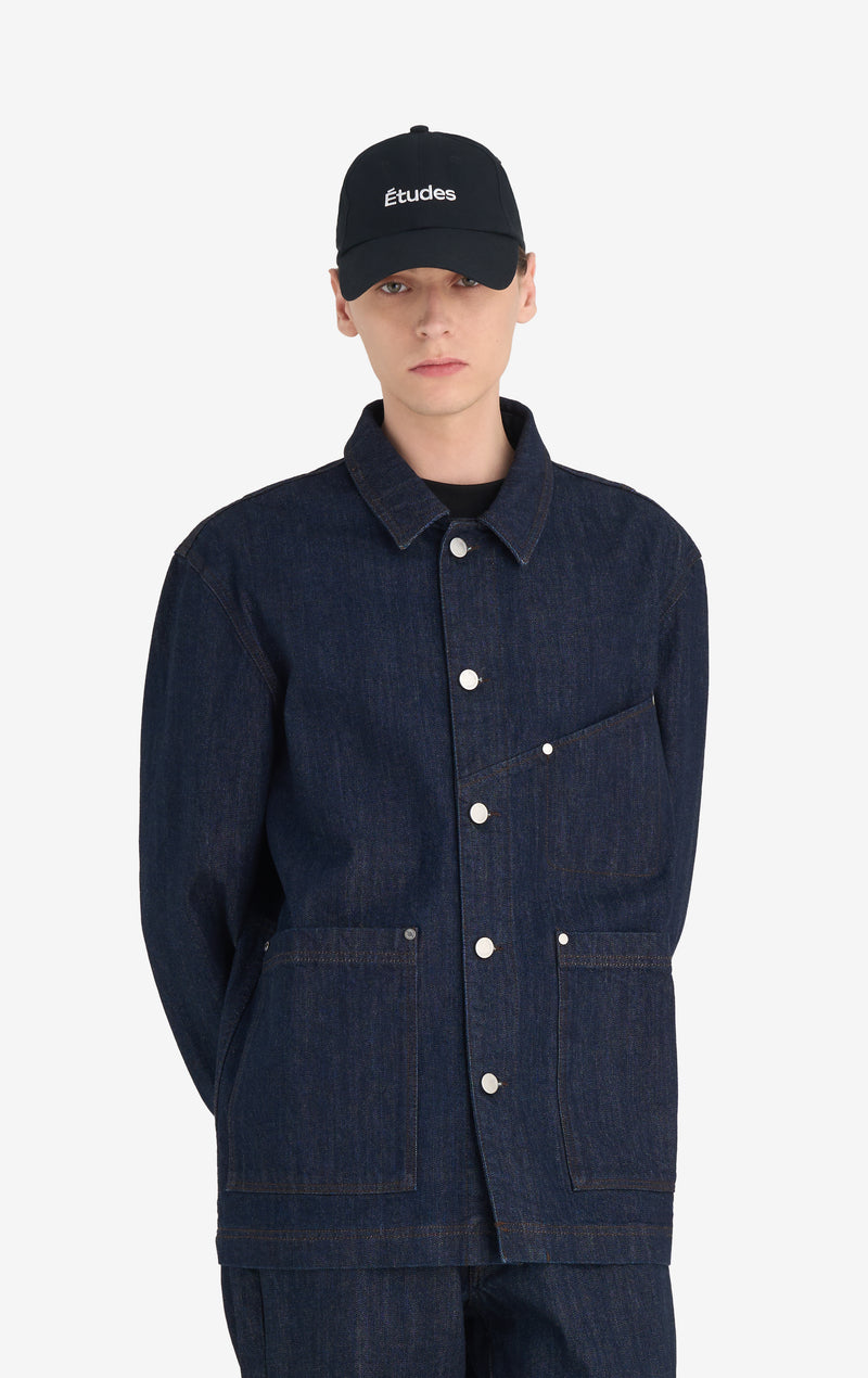 WORKER RAW DENIM JACKET 42 / INDIGO