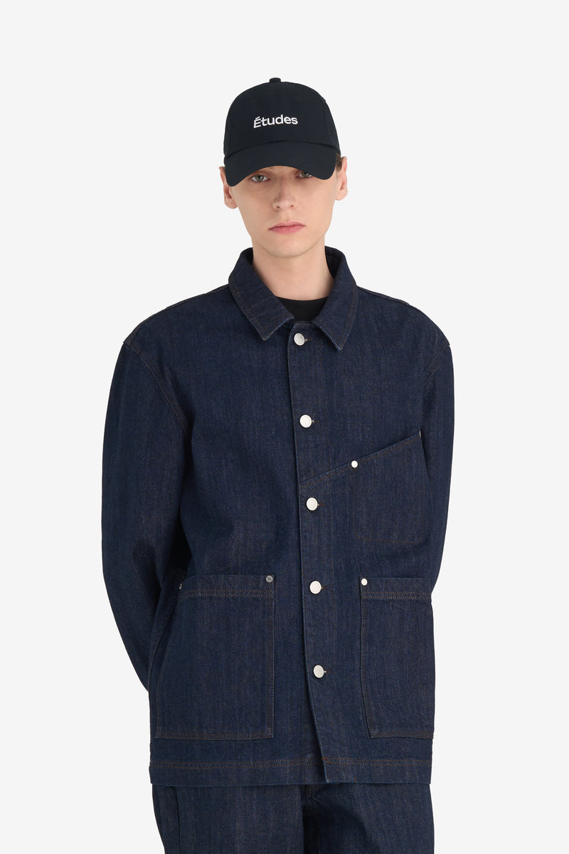 WORKER RAW DENIM JACKET INDIGO 2