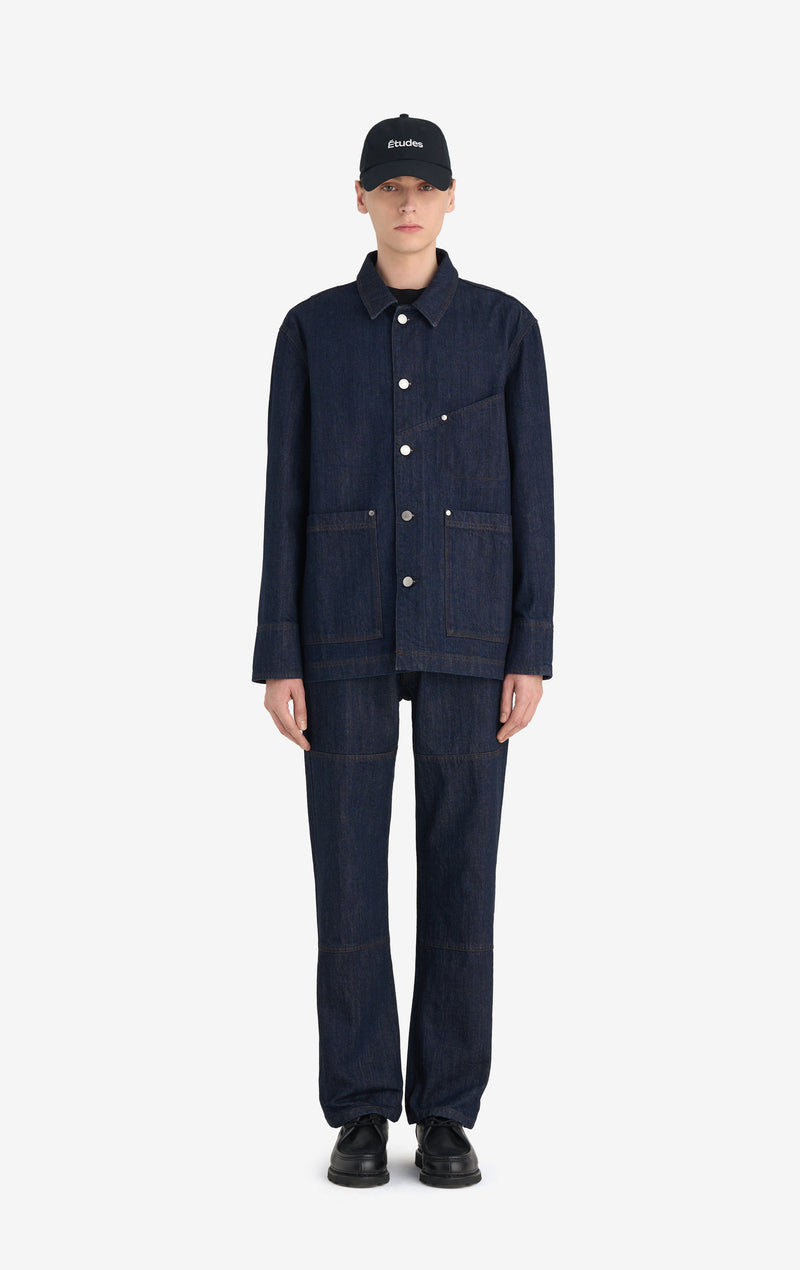WORKER RAW DENIM JACKET 42 / INDIGO