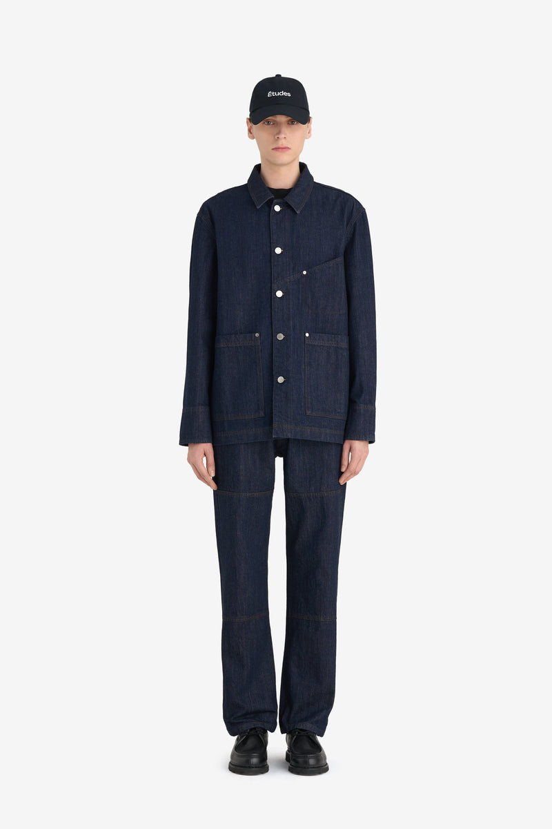 WORKER RAW DENIM JACKET INDIGO 3