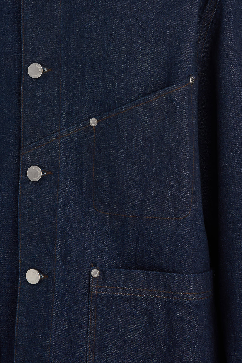 WORKER RAW DENIM JACKET INDIGO 6