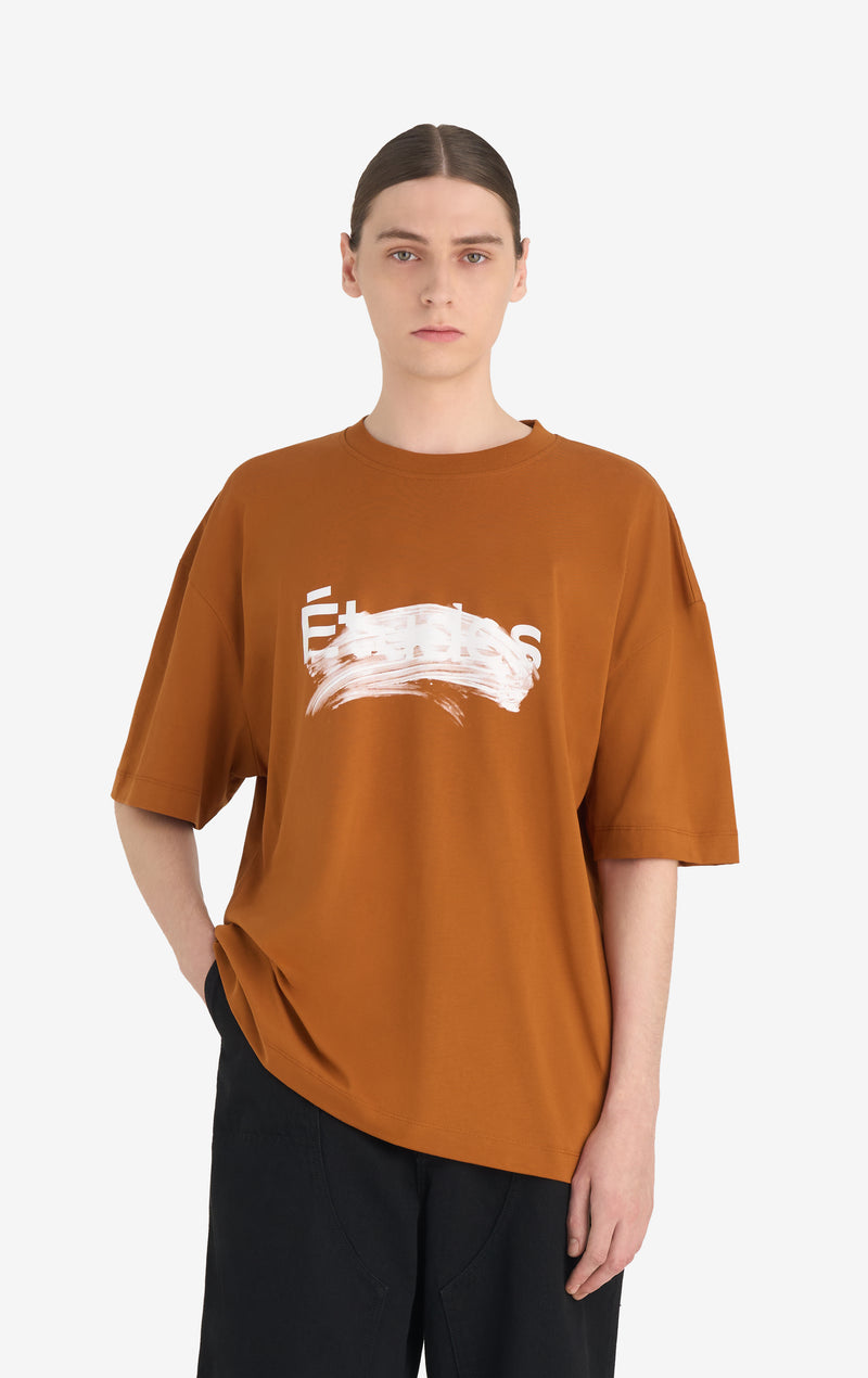 RELAX T-SHIRT SMUDGED LOGO XXS / CAMEL