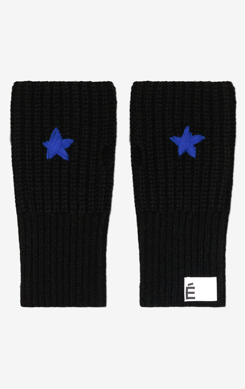 ETUDES STUDIO RIBBED MITTENS STAR BLACK 1