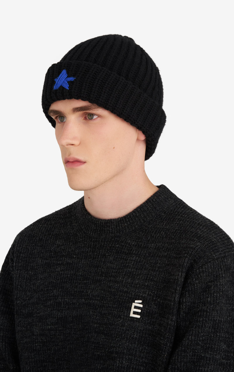 ETUDES STUDIO RIBBED BEANIE STAR BLACK 2
