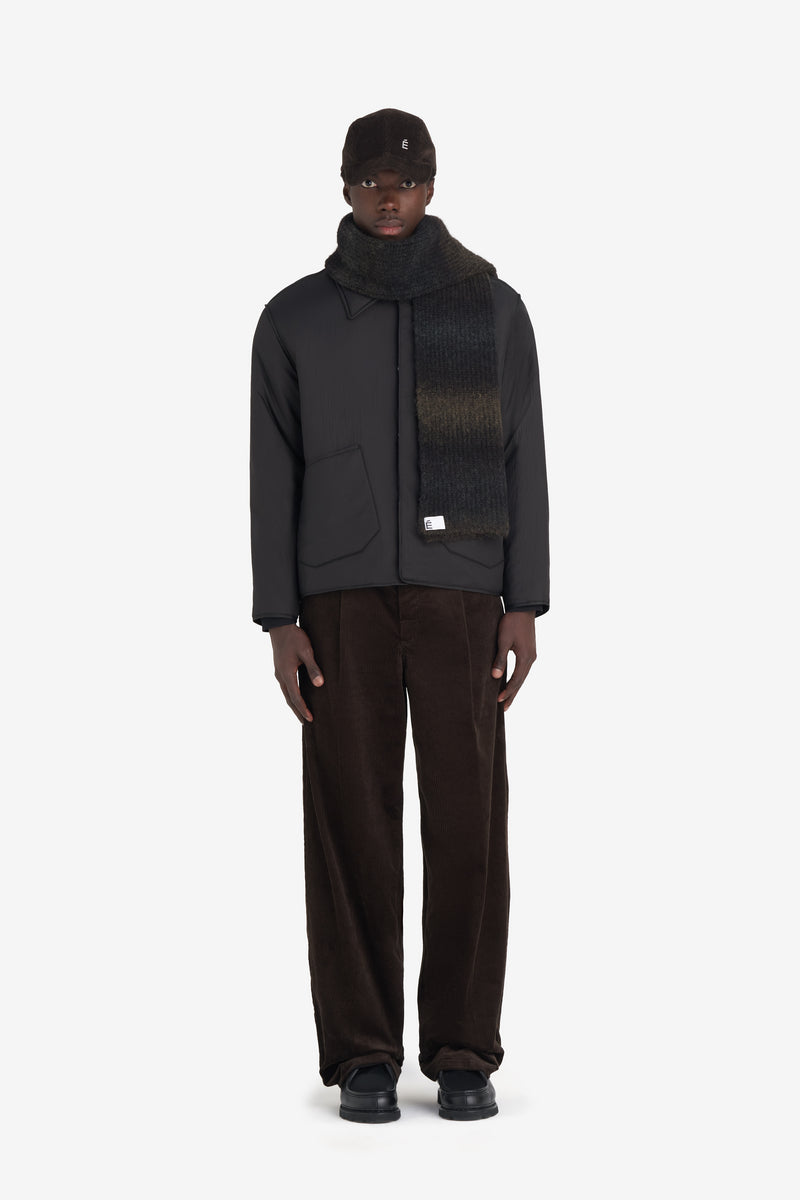 ALPACA SCARF CHARCOAL 2