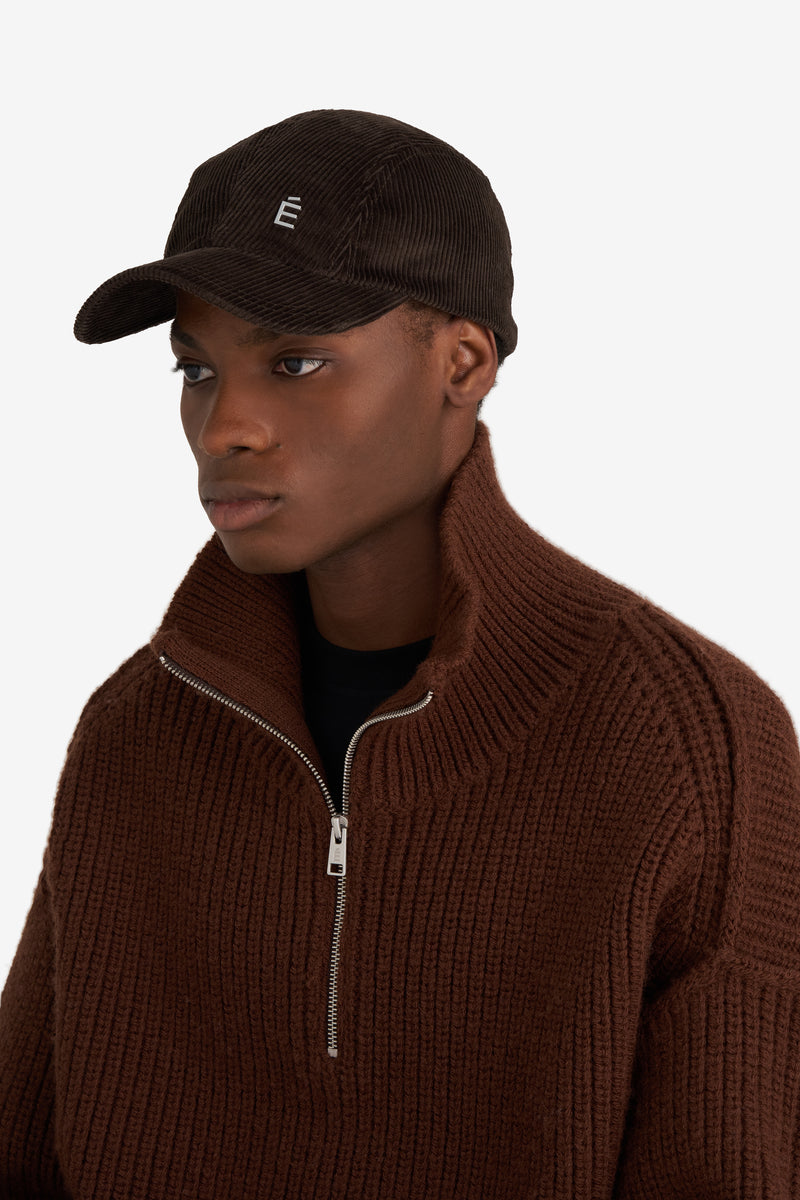 CORDUROY CAP DK BROWN 5