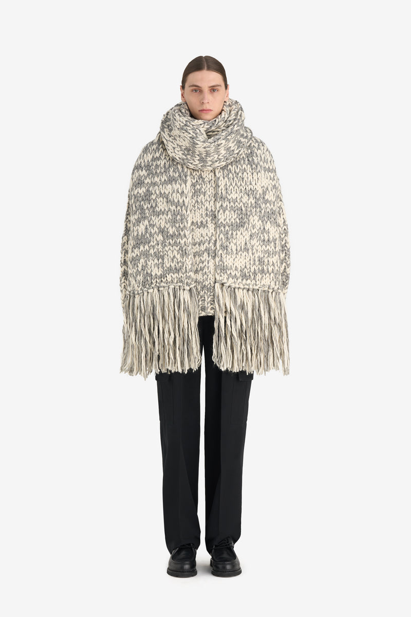 CHUNKY SCARF IVORY 3