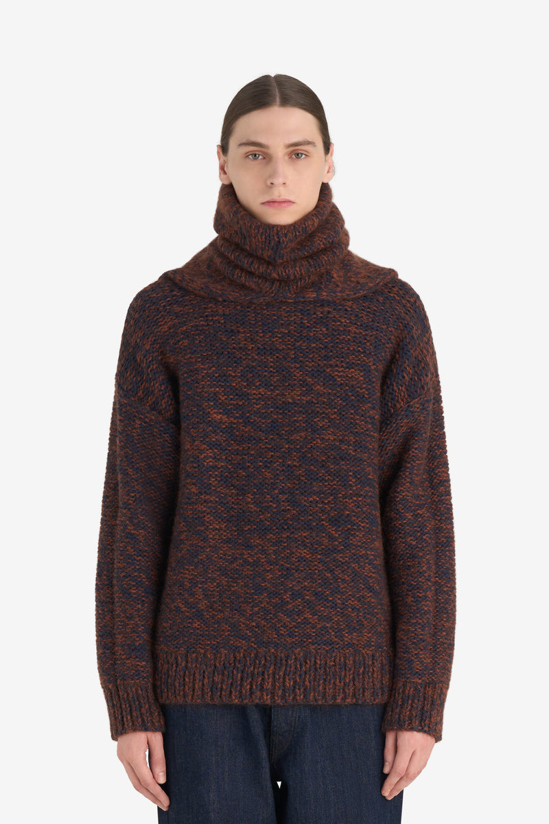 NECK WARMER MARLED RUST 2