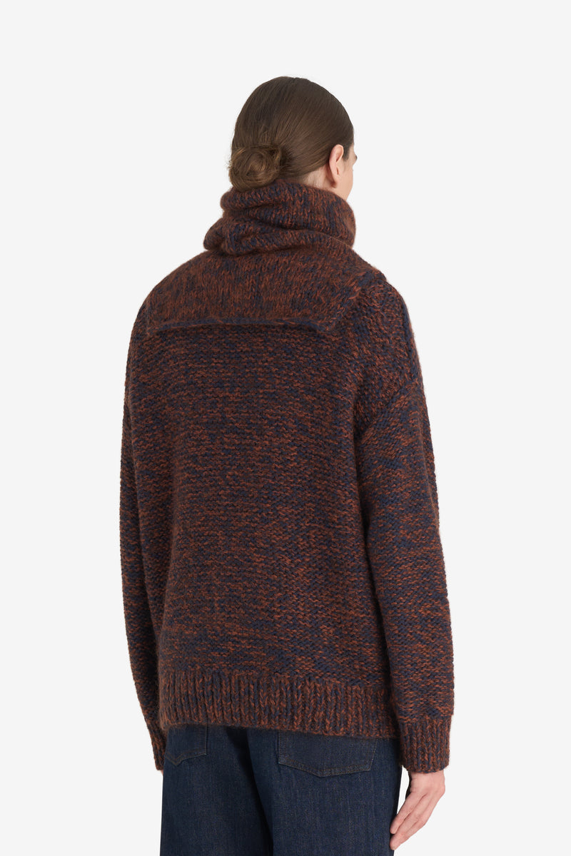 NECK WARMER MARLED RUST 3