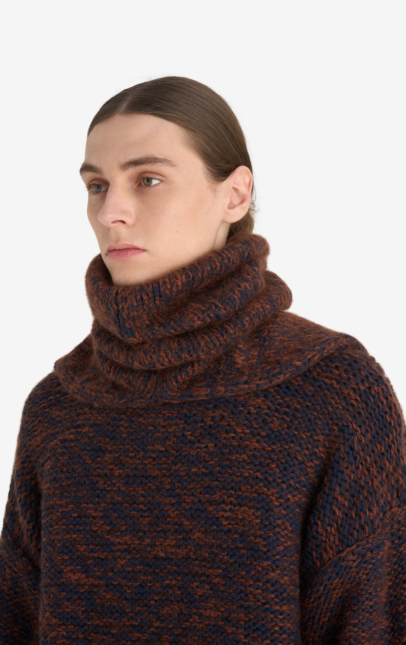 NECK WARMER MARLED ONE SIZE / RUST